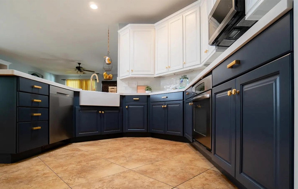 Dark Stained Kitchen Cabinets